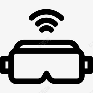 虚拟现实电子学49线性图标图标