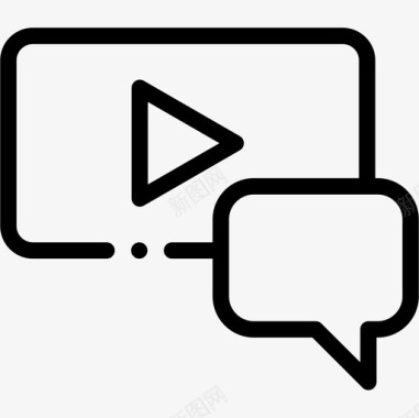 对话音频和视频6线性图标图标