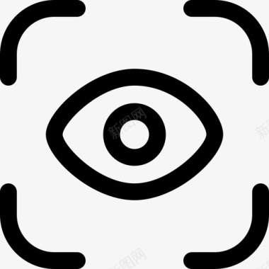 眼球追踪聚焦监视图标图标