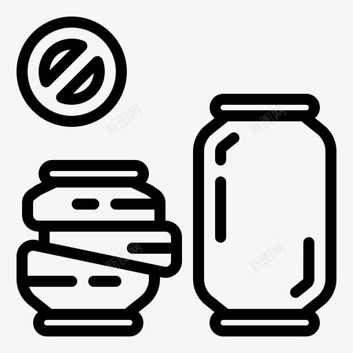 没有金属罐饮料零浪费图标svg_新图网 https://ixintu.com 没有 浪费 金属罐 饮料
