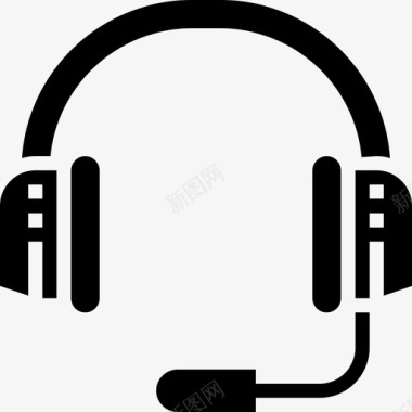 耳机视频游戏4字形图标图标