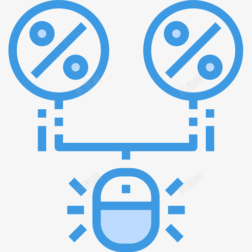 销售折扣8蓝色图标svg_新图网 https://ixintu.com 折扣 蓝色 销售