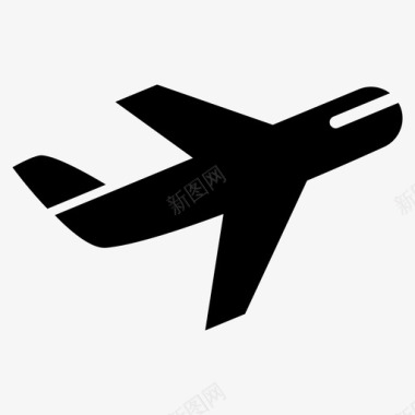 飞机机场飞行图标图标