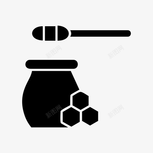 蜂蜜蜜蜂瓶子图标svg_新图网 https://ixintu.com 瓶子 甜味 罐子 营养 蜂蜜 蜜蜂