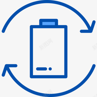 电池能源生态4蓝色图标图标