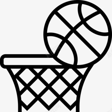 篮球运动78直线型图标图标