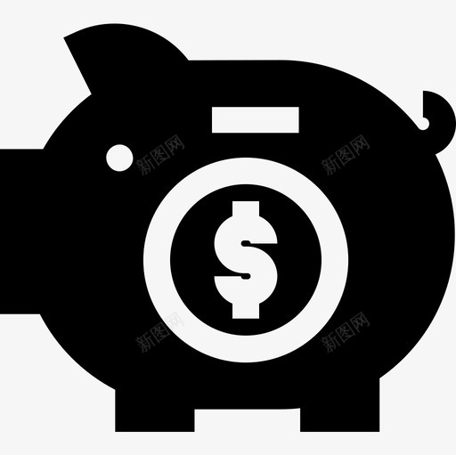 小猪存钱罐新年猪排2个装满了图标svg_新图网 https://ixintu.com 小猪存钱罐 新年猪排2个 装满了