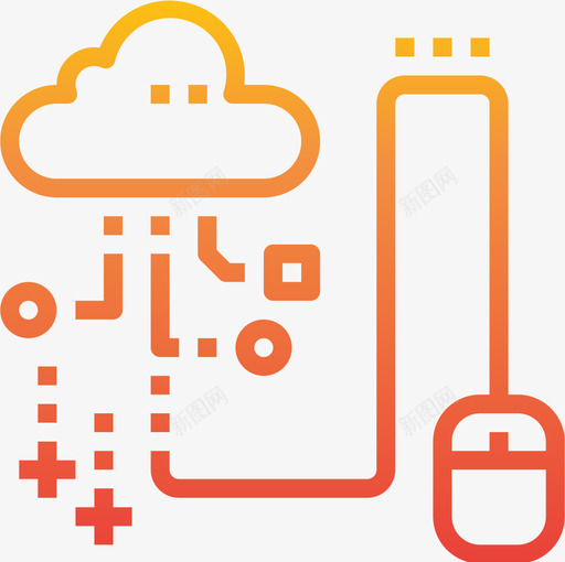 云计算云技术25梯度图标svg_新图网 https://ixintu.com 云技术25 云计算 梯度