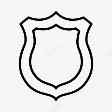 警徽警卫执法图标图标