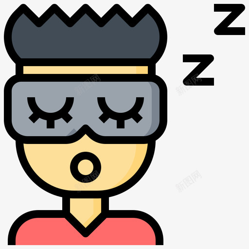 睡眠面膜睡眠时间21线性颜色图标svg_新图网 https://ixintu.com 时间 睡眠 线性 面膜 颜色