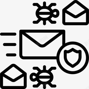 电子邮件网络安全13直拨图标图标