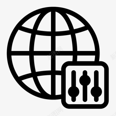 世界配置服务器设置图标图标