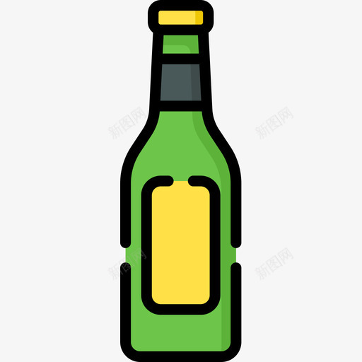 啤酒瓶58号酒吧线性颜色图标svg_新图网 https://ixintu.com 58号 啤酒瓶 线性 酒吧 颜色