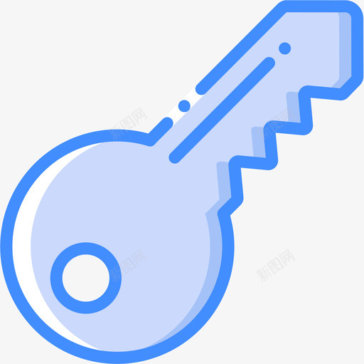 钥匙移动接口4蓝色图标svg_新图网 https://ixintu.com 接口 移动 蓝色 钥匙