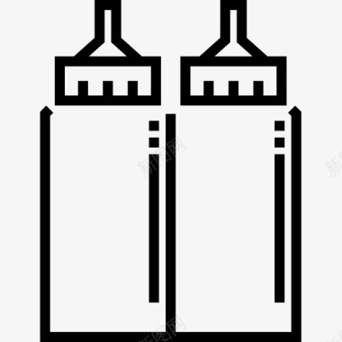 酱汁17号咖啡馆线性图标图标