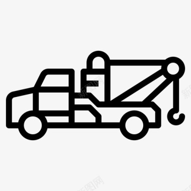 拖车运输汽车图标图标