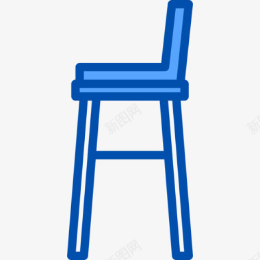 凳子家装29蓝色图标图标