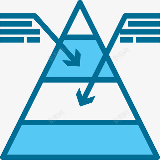 金字塔图图表9蓝色图标svg_新图网 https://ixintu.com 图表 蓝色 金字塔