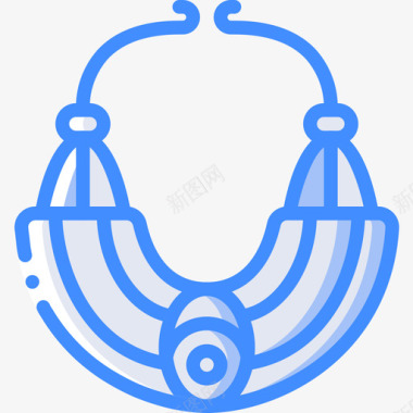 项链考古学5蓝色图标图标