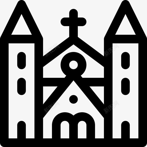 爱尔兰大教堂9直线形图标svg_新图网 https://ixintu.com 大教堂 爱尔兰 直线 线形