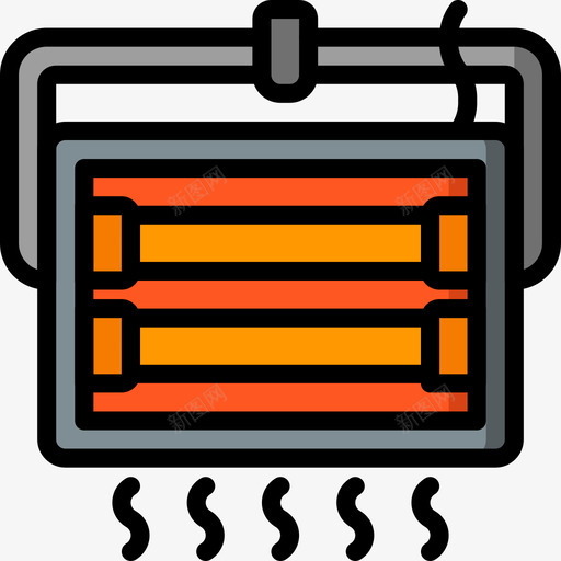 散热器暖气5线性颜色图标svg_新图网 https://ixintu.com 散热器 暖气 线性 颜色