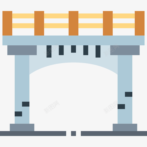 桥建筑45平面图标svg_新图网 https://ixintu.com 平面 建筑45 桥