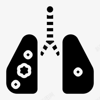 肺癌细胞损伤图标图标
