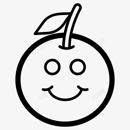 快乐橙色脸表情符号情感图标svg_新图网 https://ixintu.com 向量 图标 快乐 情感 星星 橙色 符号 表情