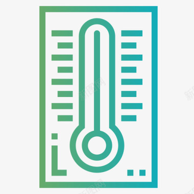 温度表按摩和水疗4梯度图标图标