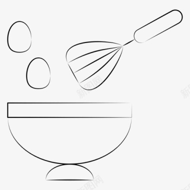 搅拌鸡蛋搅拌机餐具图标图标