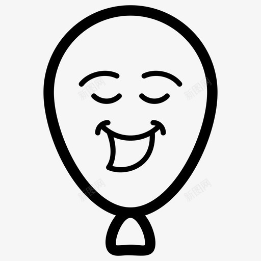 舌头伸出气球气球表情符号气球脸图标svg_新图网 https://ixintu.com 伸出 向量 图标 情感 气球 符号 舌头 表情