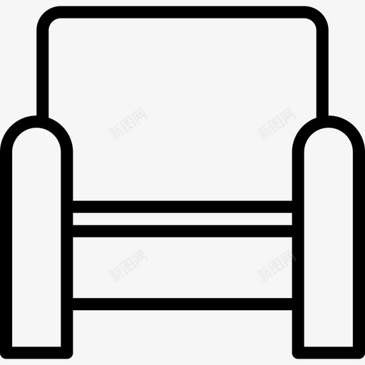 扶手椅家具和家居装饰线性图标svg_新图网 https://ixintu.com 家具 家居装饰 扶手 线性