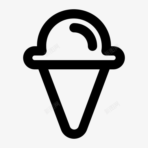 冰淇淋蛋卷冷冻图标svg_新图网 https://ixintu.com 冰淇淋 冰淇淋蛋卷 冷冻 夏季 夏季系列 蛋卷