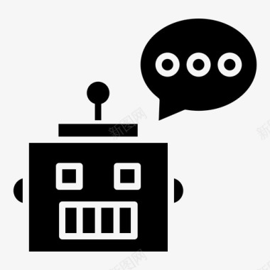 聊天机器人自动机器图标图标