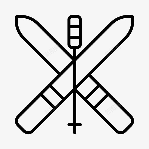滑雪板探险高山图标svg_新图网 https://ixintu.com 南极洲 探险 滑雪板 高山