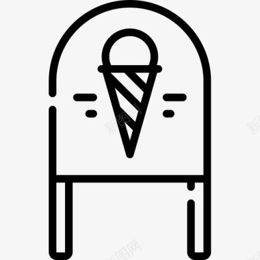 Standee冰淇淋店10号直线型图标图标