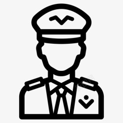 航空机长航空公司飞行员化身机长图标高清图片