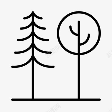 树木环境花园图标图标