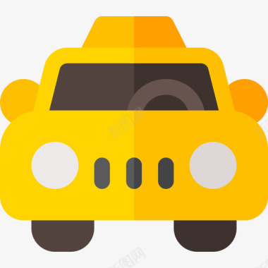 出租车旅行应用程序14扁平图标图标