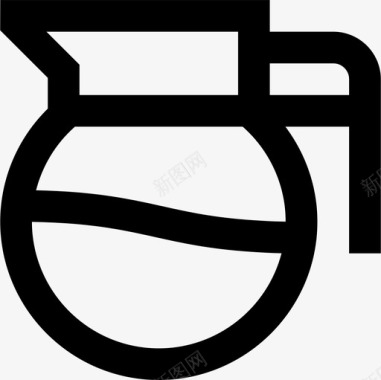 罐咖啡和茶3线性图标图标