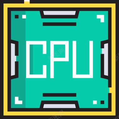 Cpu硬件21线性颜色图标图标