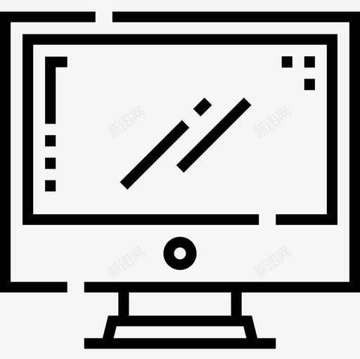 计算机硬件27线性图标svg_新图网 https://ixintu.com 硬件 线性 计算机
