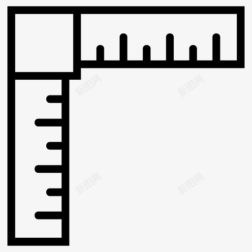 尺子几何测量图标svg_新图网 https://ixintu.com 仪表 几何 尺子 工具 测量