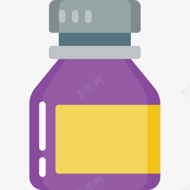 药丸瓶容器3扁平图标图标