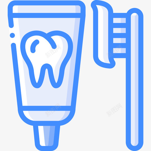 牙刷牙科7蓝色图标svg_新图网 https://ixintu.com 牙刷 牙科 蓝色