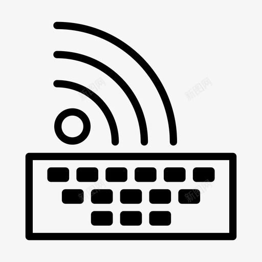 键盘连接键盘类型图标svg_新图网 https://ixintu.com onlinestastar 技术 类型 营销 连接 键入 键盘