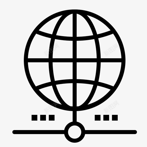地球数据互联网图标svg_新图网 https://ixintu.com 互联网 全球 地球 数据 数据管理 网络