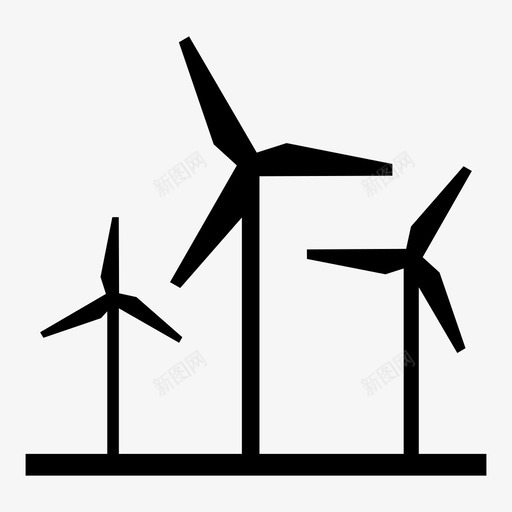风车绿色能源可再生能源图标svg_新图网 https://ixintu.com 再生 可再 图标 涡轮机 绿色 能源 雕文 风力 风能 风车