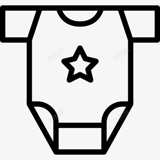婴儿服装婴儿77直线型图标svg_新图网 https://ixintu.com 婴儿77 婴儿服装 直线型