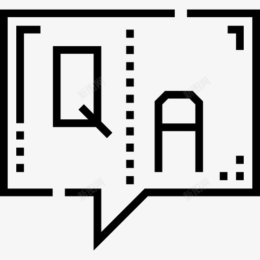 Qa帮助和支持28线性图标svg_新图网 https://ixintu.com Qa 帮助 支持 线性